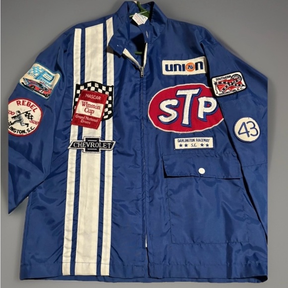 Vtg 70s Richard Petty Jacket Ebert Darlington Patches Winston Cup Southern 500 - Picture 1 of 7